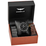 Gianello Tri-Luxe Interchangeable 3 Strap Watch Set