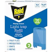 3-Pack: Raid Essentials Flying Insect Light Traps 1 Base Kit + 5 Refill Packs