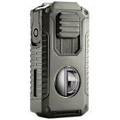 Infinite Basics 5-In-1 Windproof Lighter with Cigar Cutter & Punch Multi-Tool