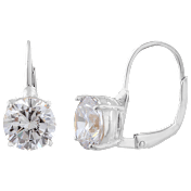 Ice by Jardin 2.0 Quilates TW Pendientes Clásicos de Gota Redonda de Circonia...