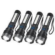 4-Pack: Hakol Rechargeable High Lumens Flashlights