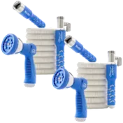 2-Pack: Pocket Hose 25' Expandable Hoses with Hand Sprayers