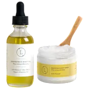 The Grapefruit Body Oil and Scrub Set