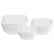 Le Regalo 3-Piece Stoneware Square Bowl Set