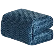 Luxury Home Chevron Braided Microplush Throw Blanket