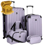 Travelers Club Midtown Hardside 4-Piece Luggage Travel Set