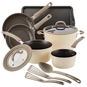 Rachael Ray Cook & Create Juego de Cocina de Aluminio Esmaltado de 11 Piezas