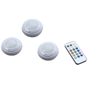 3-Pack: Bright Basics Color Changing Wireless Light with Remote Control