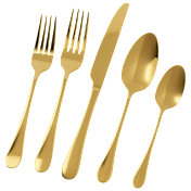 Juego de Cubiertos Roberts & Belk Camden Gold de 45 Piezas
