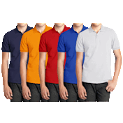 Paquete de 5: Galaxy by Harvic Camisa Polo de Manga Corta para Hombre