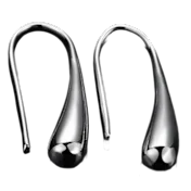 Krediz Sterling Silver Plated Waterdrop Hook Earrings