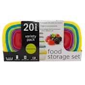 Infinite Basics 20-Piece Variety Pack Food Storage Containers Set