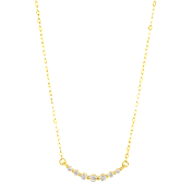 Savvy Cie Graduated CZ Curved Bar necklace