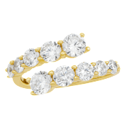 Savvy Cie Graduated CZ Bypass Ring