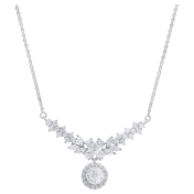 The Moissanite Floral Drop Necklace