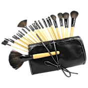 Miley Cosmetics 24-Piece Makeup Brush Set with Bag