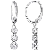 The Three-Stone Lab-Grown Diamond Earrings