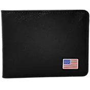 Steeltime Cartera para Hombre de Cuero Vegano con Bandera Americana