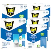 Raid Essentials Flying Insect Light Trap Set with 2 Base and 10 Glue Traps