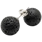 Titans Lava Stone Ear Studs and Optional Essential Oils