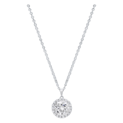 The Moissanite Halo Pendant Necklace