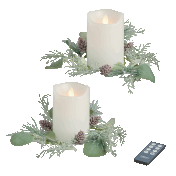 2-Pack: Mikasa 4-inch Blow Out Flameless with Candle Rings