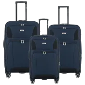 Mirage Luggage Casey 3-Piece Soft Shell Expandable Dual Spinner Luggage Set
