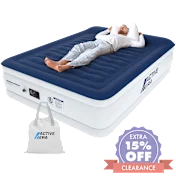 Active Era Premium 22" Comfort Plus Air Mattress with Built-In Pump (Queen)