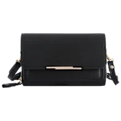 Donna & Becky Leilani Double Zipper Phone Crossbody with Metal Bar
