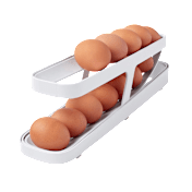 Dispensador y Organizador Titan para Huevos, de Dos Niveles, con Ruedas y Aho...