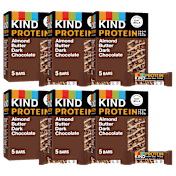 30-Pack: KIND Protein Almond Butter Dark Chocolate with Peanuts Bars