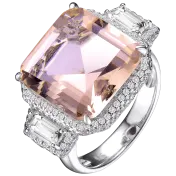 The Vintage Glamour Morganite Ring