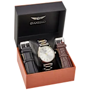 Gianello Virtus Interchangeable 3 Strap Watch Set