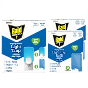 Raid Essentials Flying Insect Light Trap Set with Base and 2 refills