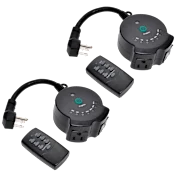 2-Pack: ClearPower Outdoor Lighting Timer with Remote