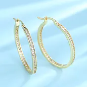Rose and Lilly Crystal In and Out Aretes de Aro