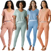 2-Pack: Avalanche Short Sleeve Yummy Jogger Sets