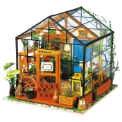 Robotime Cathy's Flower House DIY Miniature Dollhouse Kit