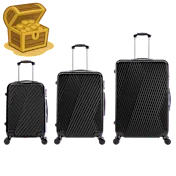 TUCCI Italy Colpi 3-Piece Hardside Luggage Set