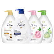 4-Pack: Dove Shower Gel Body Wash with Pump