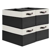 4-Pack: Cheer Collection Large Fabric Storage Baskets