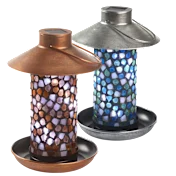 Smart Solar Adelie Mosaic Glass Solar Bird Feeder