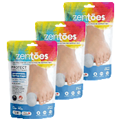 Paquete de 18: Fundas de Gel Antimicrobianas ZenToes para Dedos de los Pies