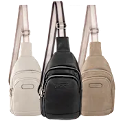 Cee Klein Texture Sling Bag with Webbing Strap