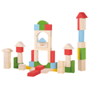 Classic World Juego de 50 Bloques Apilables de Madera para Bebé