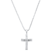 Iron Saints Cross Cross Pendant with Box Chain Necklace