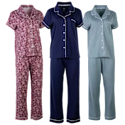 Born Conjunto de Pantalón con Cuello de Muesca y Manga Corta