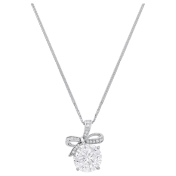 The Moissanite Bow Necklace