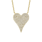 The Pave-Set Heart Necklace