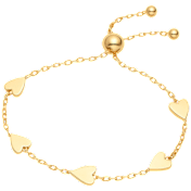 Donatello Gian Adjustable Heart Bracelet